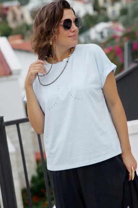 Блузка Vittoria Queen 28553/5бл голубой #1