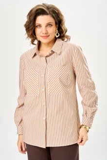 Блузка ANDINA CITY 5051-26 бежевый_полоска