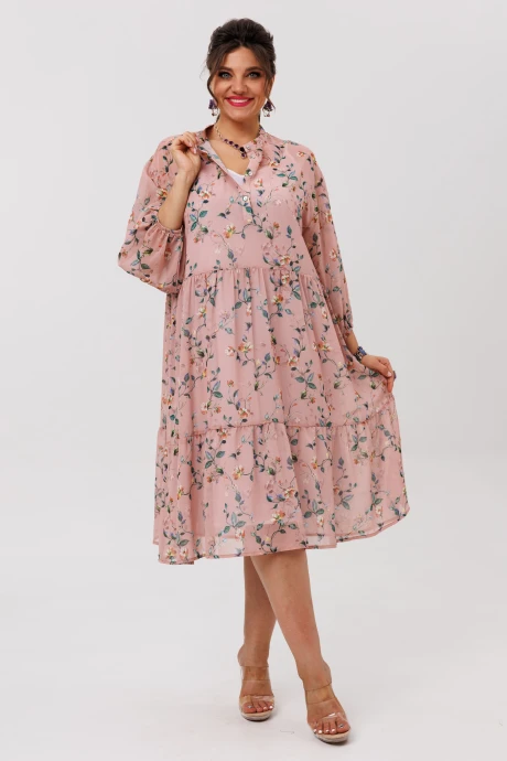 Платье Anelli 1657 пудровый сад #1