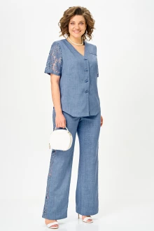Брючный костюм Vilena Fashion 1151 джинс двойка