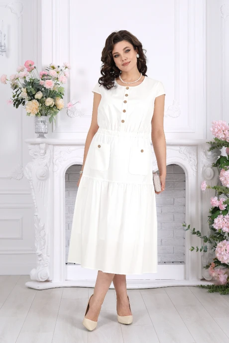 Платье Нинель Шик 7535 молочный #1