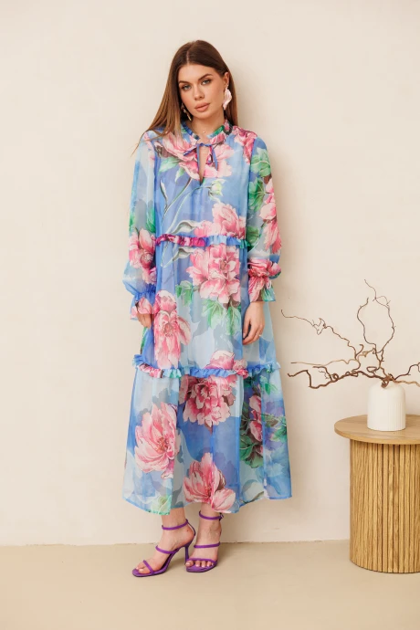 Платье AmberaStyle 1130-3 цветы #1