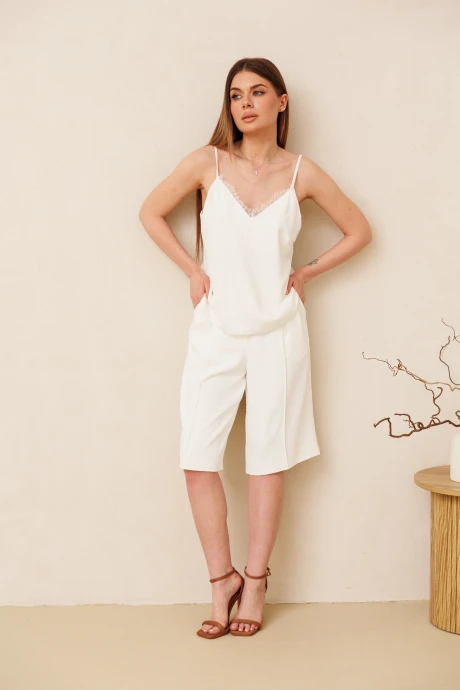 Костюм с шортами AmberaStyle 2162 молоко двойка #1