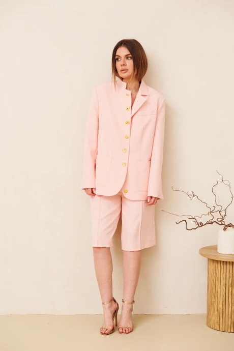 Костюм с шортами AmberaStyle 2163-1 пудра двойка #1