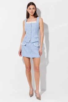 Юбочный костюм V&N Fashion 1106 голубой двойка