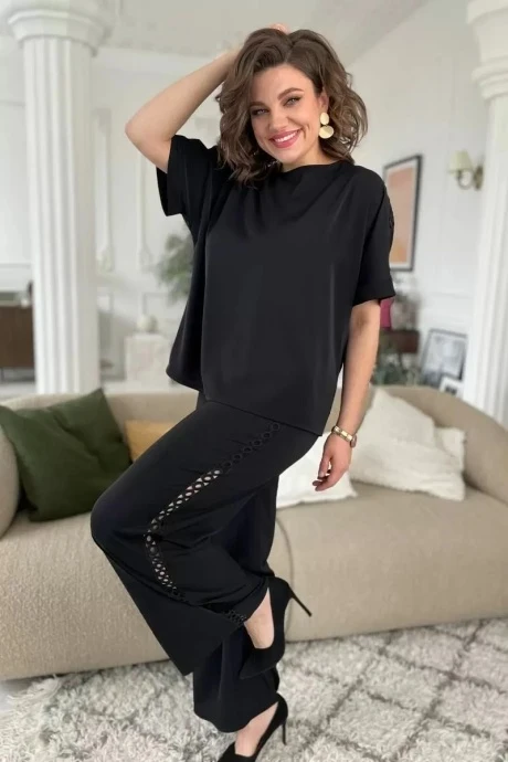 Блузка *Распродажа Rumoda 2125 черный кр.р #1