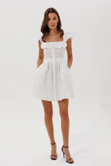 Сарафан V&N Fashion 1159 белый_в_ горошек