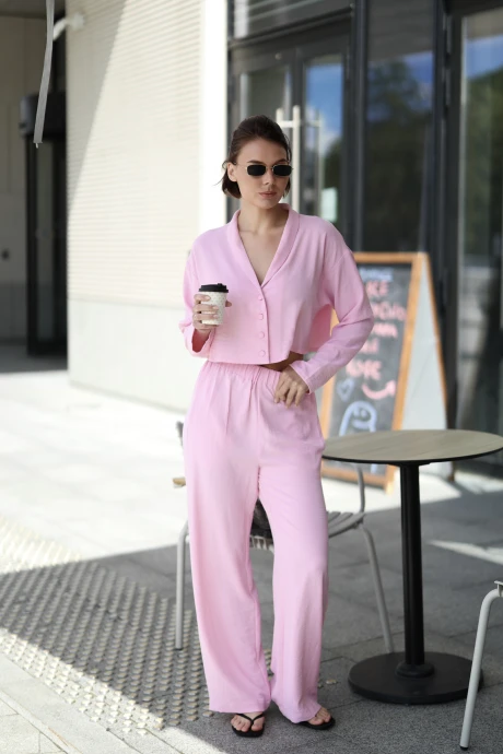 Брючный костюм Aura chic life 9295 розовый_зефир двойка #1
