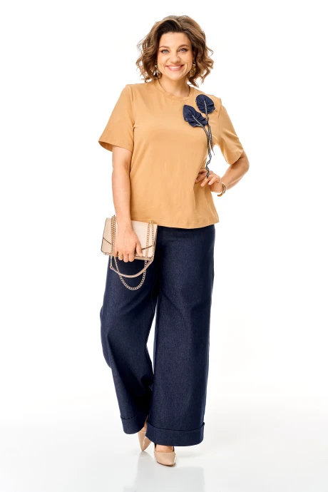 Брючный костюм Michel Chic 1368/1 карамель, синий #1