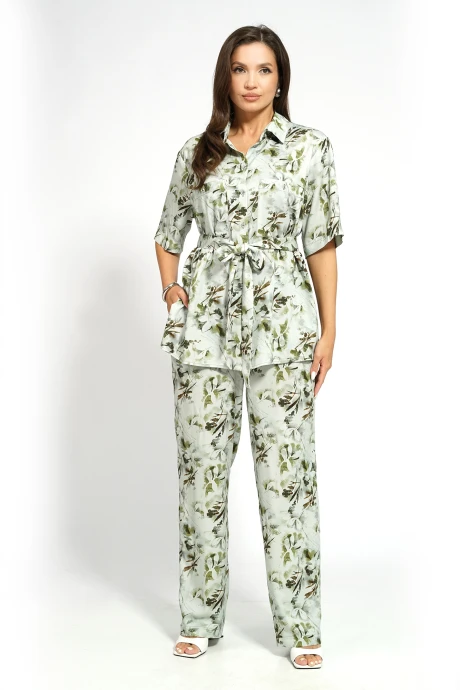 Брючный костюм ALANI COLLECTION 2628 зеленый бамбук #1
