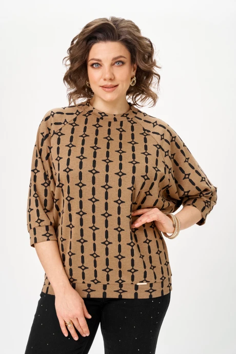 Джемпер (кофта) *Распродажа Michel Chic 782/1 карамельный арабеск #1
