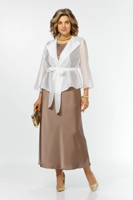 Юбочный костюм ALANI COLLECTION 2433 молоко+золото #1
