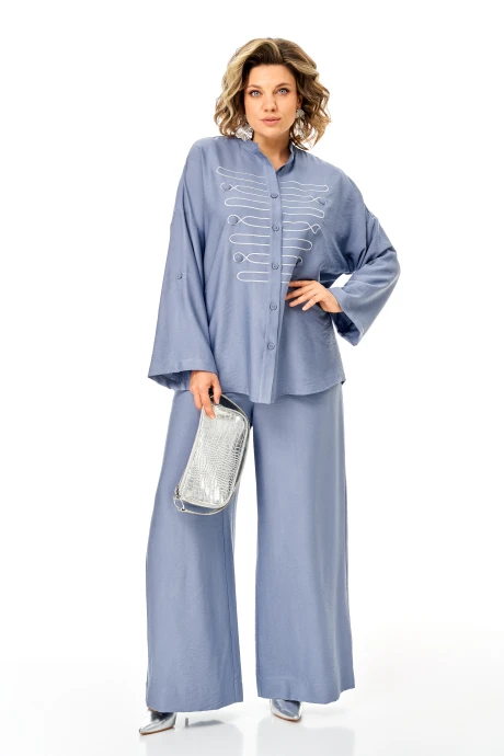 Брючный костюм *Распродажа Michel Chic 1463 летнее_небо двойка #1