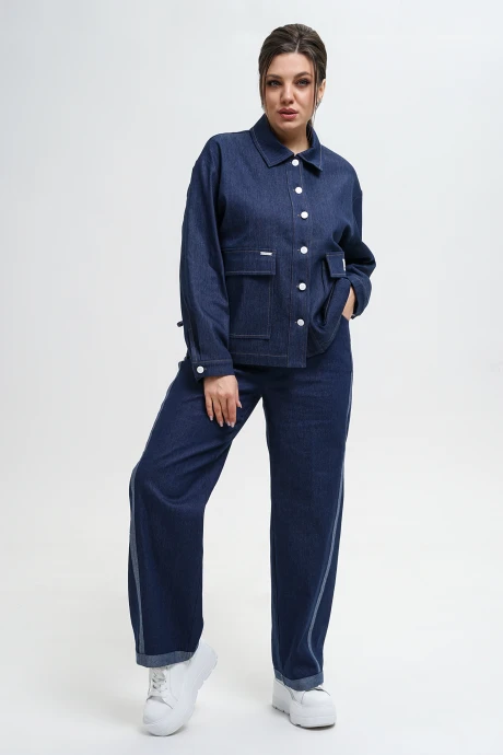 Брючный костюм ALANI COLLECTION 2298 синий джинс #1