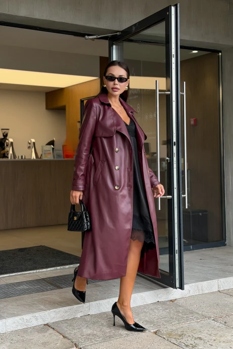 Тренч Aura chic life 7055 Бургунди #1