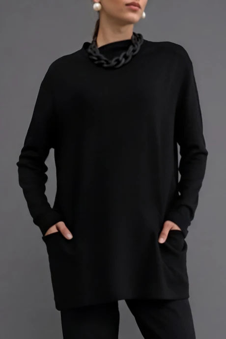 Джемпер (кофта) *Распродажа Erika 7265 черный #1