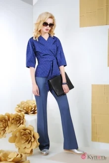 Блузка, туника, рубашка Anna Majewska 916 синий