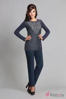 Брючный костюм Мублиз 032 синий