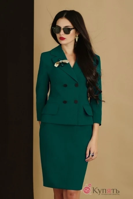 Юбочный костюм Lissana 2905/1 темно-зеленый #1