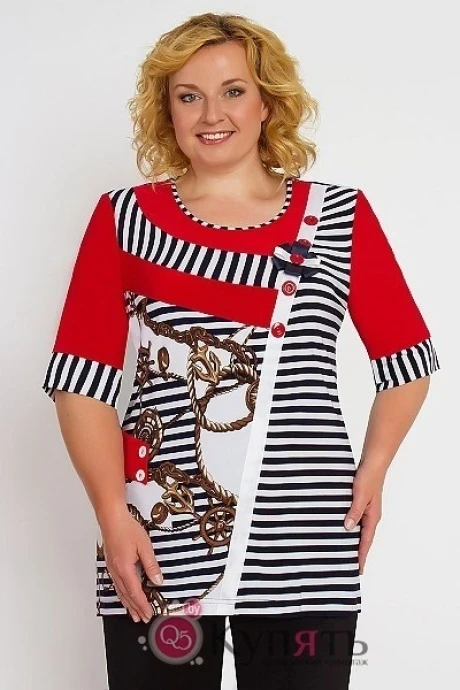 Блузка, туника, рубашка Дали 298 с красным #1