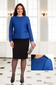 Юбочный костюм Мишель Стиль 541 синий
