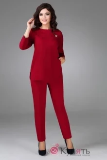 Брючный костюм ЮРС 15-525 бордо