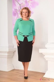 Платье Орхидея Люкс 737 зелёный