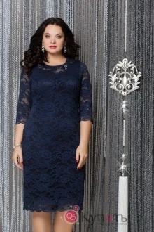 Платье LeNata 11607-1 тёмно-синий