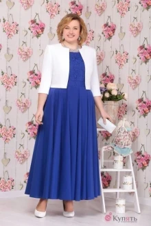 Юбочный костюм Нинель Шик 259 василёк