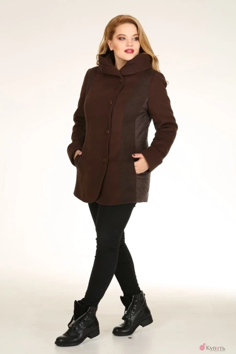 Пальто Diamant 1703 шоколад #1