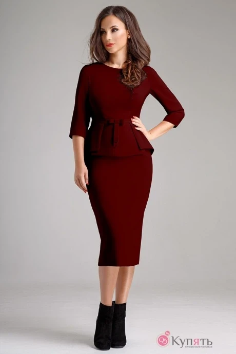 Юбочный костюм Teffi Style 1232 марсала #1