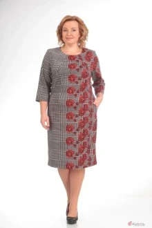 Платье Diamant 1134 красные розы