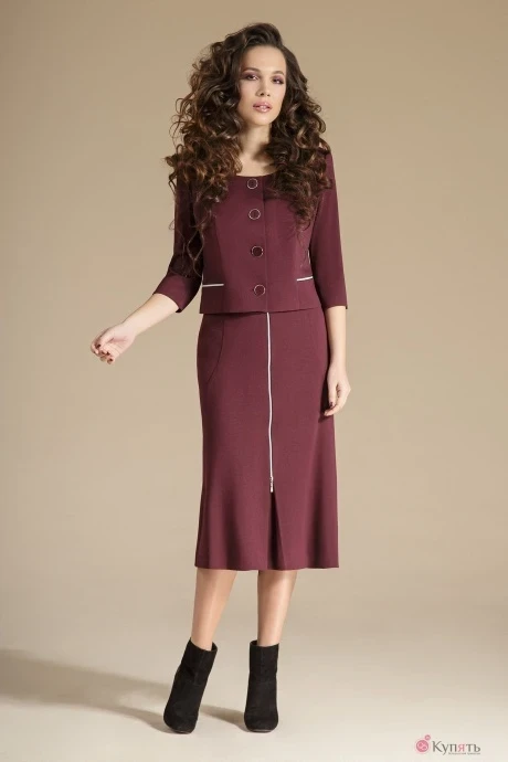 Юбочный костюм Teffi Style 636 вишня #1