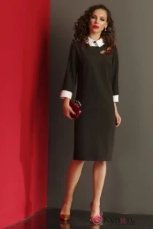 Платье Lissana 3011 полоска/белый