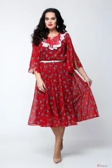 Платье Дали 1416 красное