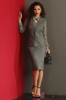 Юбочный костюм Lissana 2267-1 серый