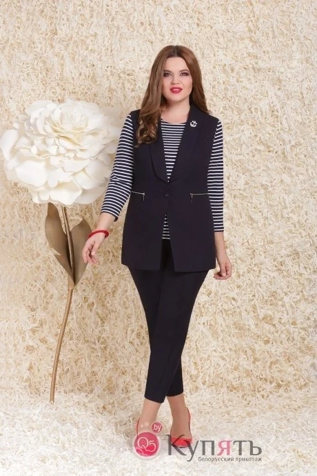 Брючный костюм LeNata 31700-1 тёмно-синий #1