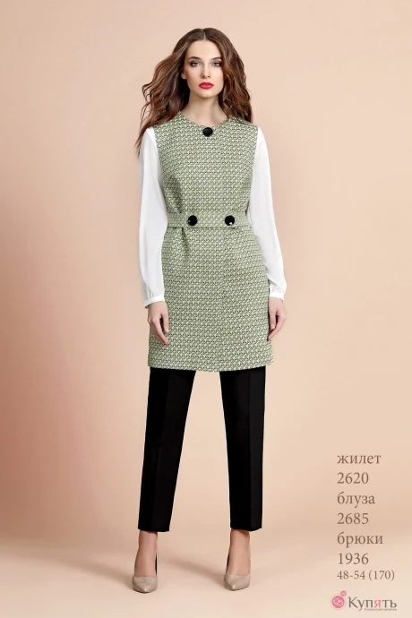 Жилетка Bazalini 2620 оливковый #1