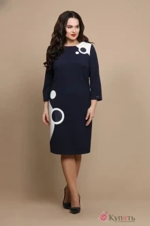 Платье ALANI COLLECTION 478 т.синий/белый
