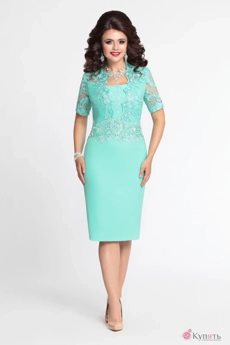Платье Mira Fashion 4073 бирюза #1