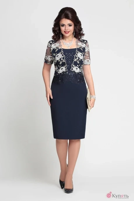 Платье Mira Fashion 4073 т.синий #1