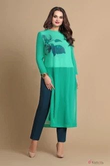 Брючный костюм Мублиз 055 бирюза