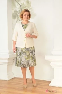 Платье Орхидея Люкс 735 зелень