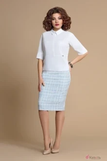Юбочный костюм Мублиз 064 голубой