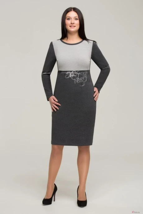 Платье Ива 635 серый #1