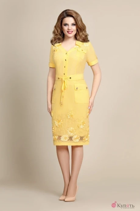 Платье Mira Fashion 4078 жёлтый #1