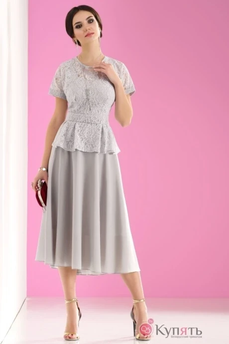 Юбочный костюм Lissana 3090 серый #1