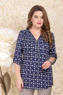 Блузка, туника, рубашка LeNata 11759 тёмно-синий