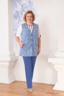 Брючный костюм Орхидея Люкс 766 синий