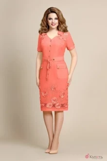Платье Mira Fashion 4078 коралл